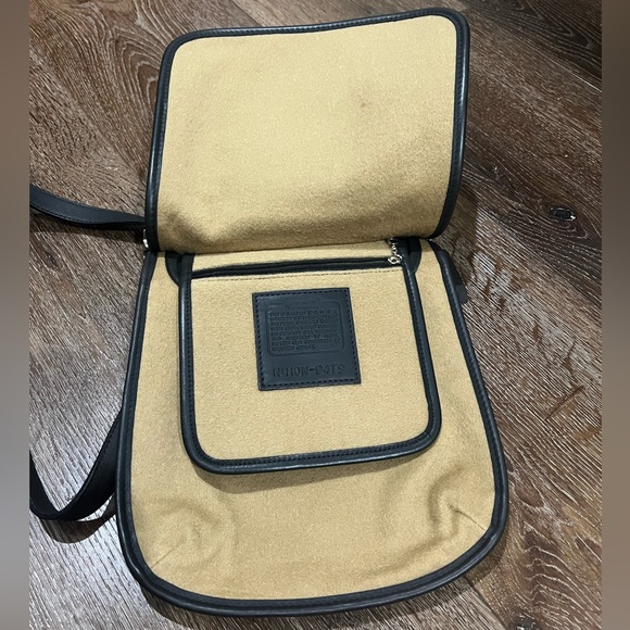 Coach wool crossbody bag tan and black - Picture 3 of 11